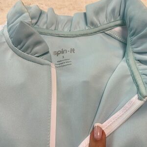 Tail Active wear Spin it Sweatsuit two piece, light blue and white
